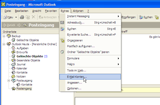 Outlook Step 1